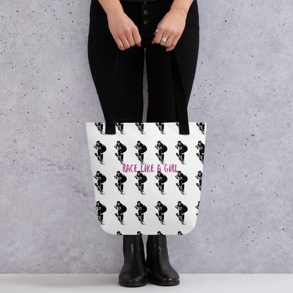 Race Like a Girl Tote Bag