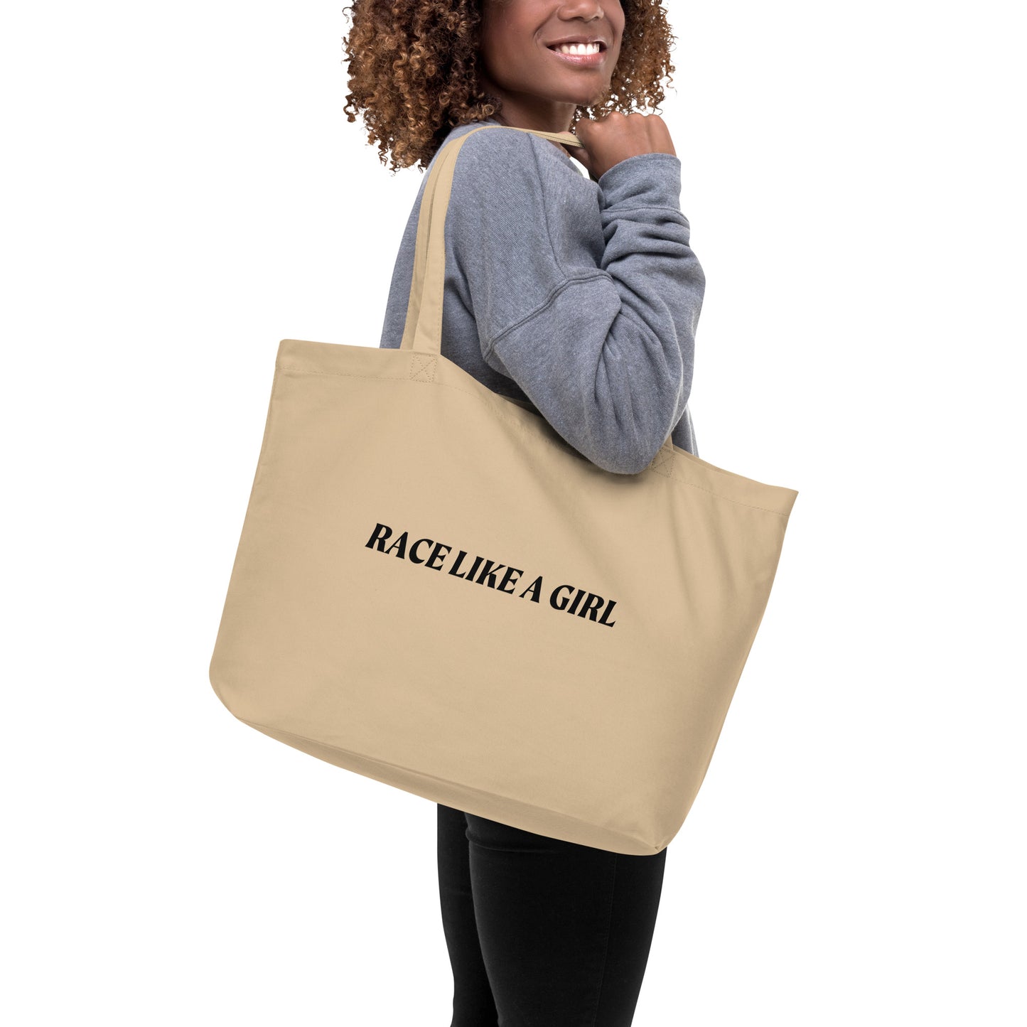 Race Like a Girl Organic Tote Bag